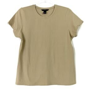 GAP | Tan Short Sleeve Tee Shirt Stretch Crew Neck Cotton Spandex Womens XL